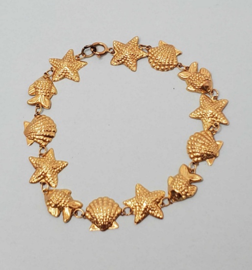 10k Gold Sea Life Bracelet