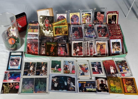 Large Collection of Michael Jordan Cards and Collectibles