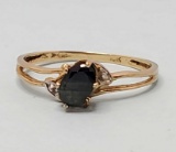 Vintage 10k Gold Topaz Marquis Ring