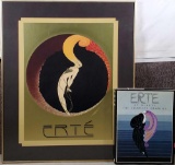 Erte' The Emotions L'Amour Original Vintage 1979 Metallic Print Of Serigraph & Erte At Ninety Book