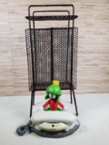 Black Iron Phone Stand with Marvin the Martian Phone