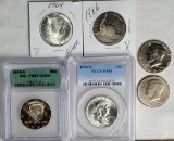 6 Graded and High Quality US Half Dollars