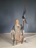 Lladro Christopher Columbus The New World #1486 Signed Limited Edition Figure with Flag as is