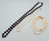 4 Natural Beaded Necklaces with 14k Gold Findings & Beads