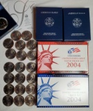 2004 Silver and other Proof Sets, Half Roll Half Dollars, Silver Eagles and other 2004 Coinage