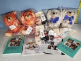 Steiff Festival Limited Edition Teddy Bears (2 Pappey, 2 Mommey, & 2 Sets of Minis) & Festival Book