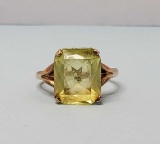 Estate 10k Gold Citrine Ring