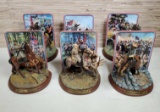 6 Bradford Exchange Civil War Figures of Generals on Horseback