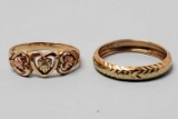 Two 10k Gold Rings
