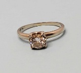 Beautiful Vintage 14k White Gold Solitaire Diamond Ring