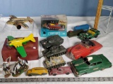 Tray Lot Of Transportation Toys