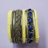 2 Sterling Silver Navajo Cuff Bracelets