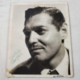 Clark Gable Signed 8 X 10 Photograph
