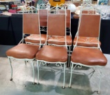 Set of 6 1970's Iron Chairs