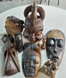 Lot Of Hand Carved African Sculptures