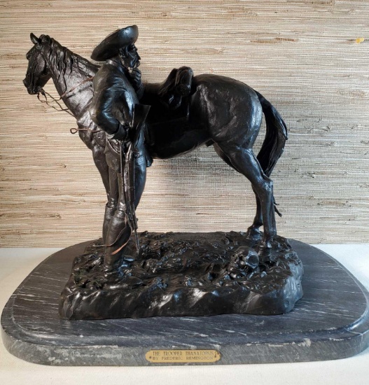 In The Style Of Frederic Remington Copyright Henry Bonnard Bronze Co. "THE TROOPER THANATOPSIS"