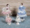 4 German Porcelain Lace Figurines