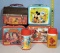 4 Vintage Lunch Boxes from 1958-1980s