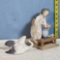 Lladro Flower Arranger Figurine and seated Crane with Box