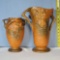 2 Roseville Art Pottery Bushberry Vases