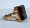 14k Gold Smokey Topaz Ring