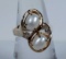 14k Gold Pearl & Diamond Ring