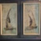 Pair Of Elmo Gideon 1924-2010 Florida Oil On Board 