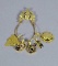 Vintage 14k Gold Charm Holder with Charms