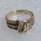 14K Yellow Gold & Channel Set CZs Ring