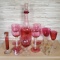 Collection of Vintage and Antique Cranberry Glass