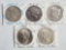 5 US Silver Peace Dollars - Rare 1934-S, 2 1934-D, UNC 1922 and 1922-D