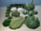 Portugal, Italian and Other Green Majolica Glaze Cabbage and Related China