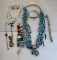 Tray Of Vintage Sterling Silver Jewelry De Chelly Necklace, Rare Castaneda Hinged Bracelet & More