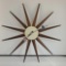 George Nelson Sunburst Wall Clock Walnut