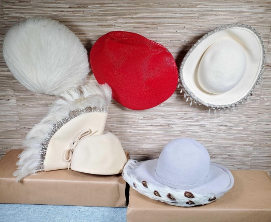 Vintage Ladies Couture Hats by George Zamau'l & More