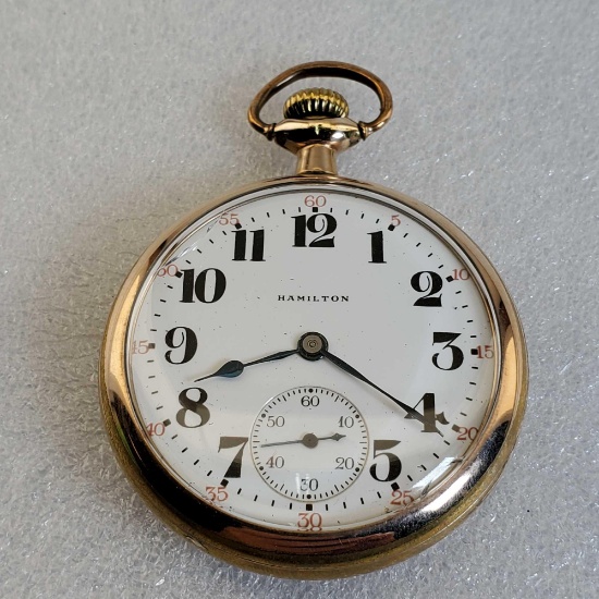 1922 Open Face Hamilton 17 Jewel 16s Pocket watch