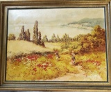 Laszlo Neogrady  (Hungarian 1896-1962) Summer Landscape Oil On Canvas