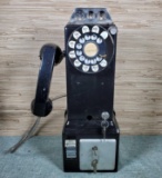 Vintage Western Electric Wall Mount Pay Phone with Keys