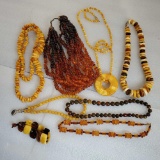 7 Baltic Amber Necklaces & 1 Bracelet.