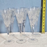 3 Pairs Waterford Cut Crystal Millennium Series Toasting Flutes