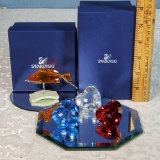 5 Swarovski Crystal Figurines and 2 Swarovski Boxes