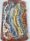 Tray of Semi- Precious & Precious Beads