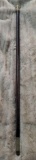 1860 Pittsburg Daily Dispatch Presentation Walking Stick / Cane With Heavy 14K Plate Handle & Collar