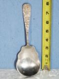 Vintage Stieff Rose Pattern Sterling Serving Spoon, 6 3/8