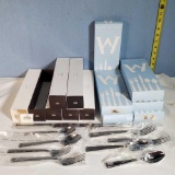 2 30 pc Service For 6 Wedgwood Stainless Flatware NIB - Dynasty & Vera Wang Chime Satin