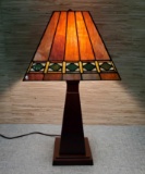 Arts & Crafts Style Stained Glass Lamp