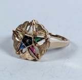 Vintage 14k Gold Eastern Star Ring