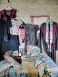 Collection of Vintage Palenstinian Clothes, Textiles, & Pottery