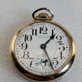 1926 Waltham 10K Gold filled 21 J Keystone Open Face Case Pocket Watch