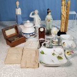 Tray Lot of Figures, Porcelains, Novelties and More